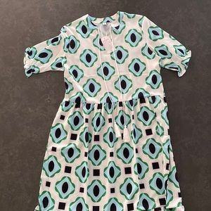 Geometric Short Sleeved Maxi Dress